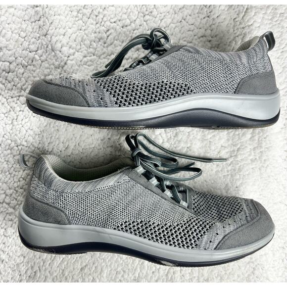 Orthofeet Palma 716 Women's Stretch Knit Shoes Gray Sneakers - size 8.5 - Picture 6 of 9